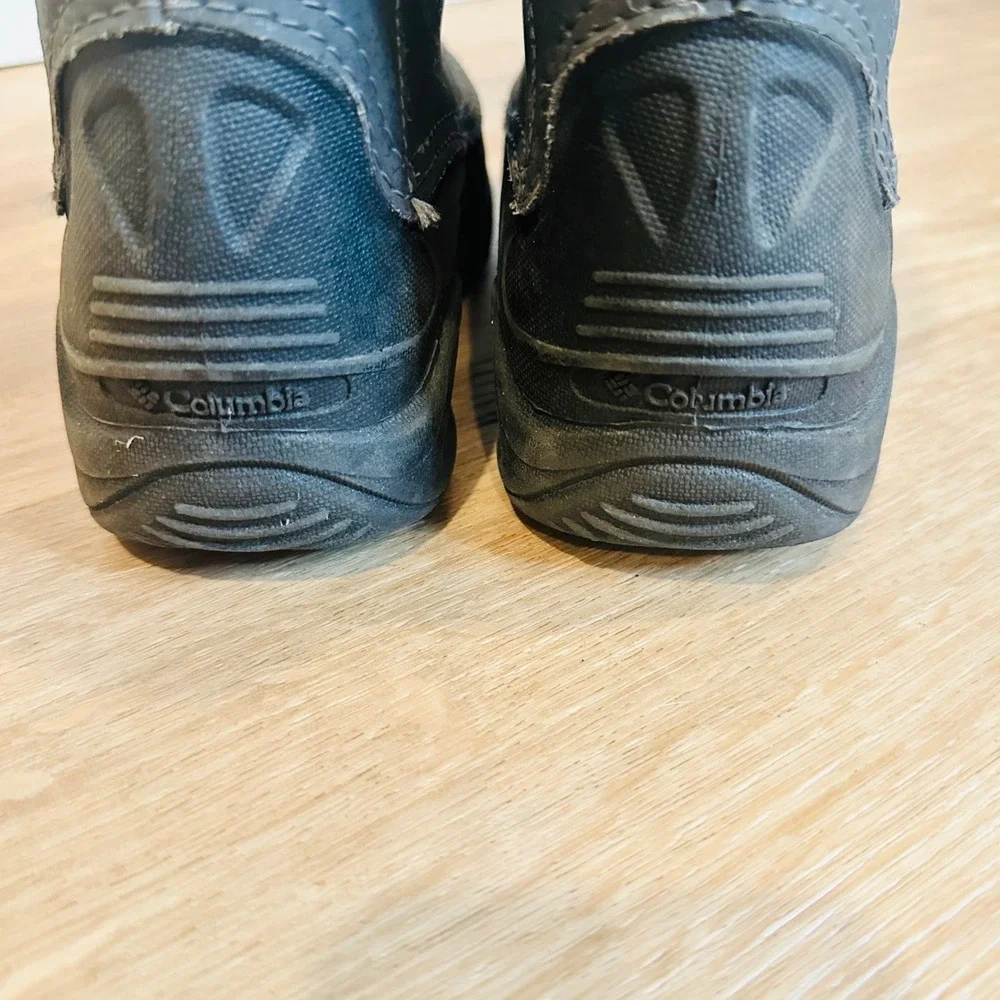 Columbia Bugaboot Plus IV Snow Boots‎ Kids Size 3 Grey Blue Waterproof Omni-Heat